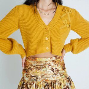 LOVESHACKFANCY Avignon 100% Cashmere Cardigan